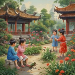 紧张刺激的斗蛐蛐"Play with grasshoppers"