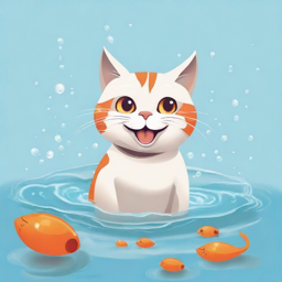 That cat had a lot of water!